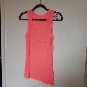 Neon Coral tank top NWT (juniors)